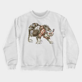 WereCat: Silver-Amber Tabby Crewneck Sweatshirt